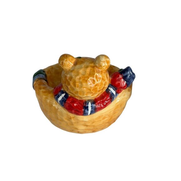 Decorative Bear-Themed Ceramic Bowl With Scarf & Mittens Nut & Candy Dish - Picture 5 of 11